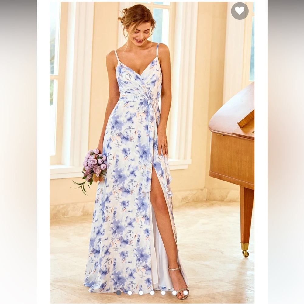 Blue Floral Print Dress